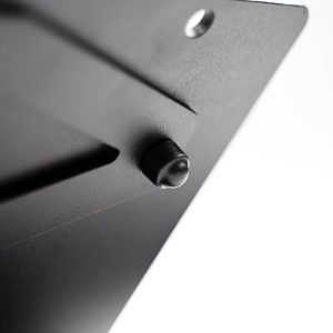 DV8 Offroad License Plate Relocation Kit, Relocates License Plate Below the Center at AN Angle on Front Bumper, Powder Coated, Black, Steel – LPBR-05