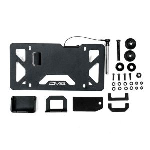 DV8 Offroad License Plate Relocation Kit, Relocates License Plate to Off-Road Bumper’s D-Ring Mounts – LPUN-01
