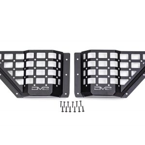 DV8 Offroad Door Panel, Competition Series, Molle Style, Powder Coated, Black, Steel, Set of 2 – MPBR-05