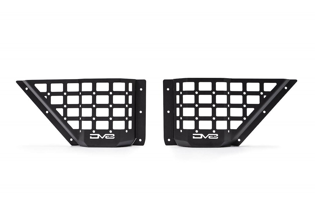 DV8 Offroad Door Panel, Competition Series, Molle Style, Powder Coated, Black, Steel, Set of 2 – MPBR-05