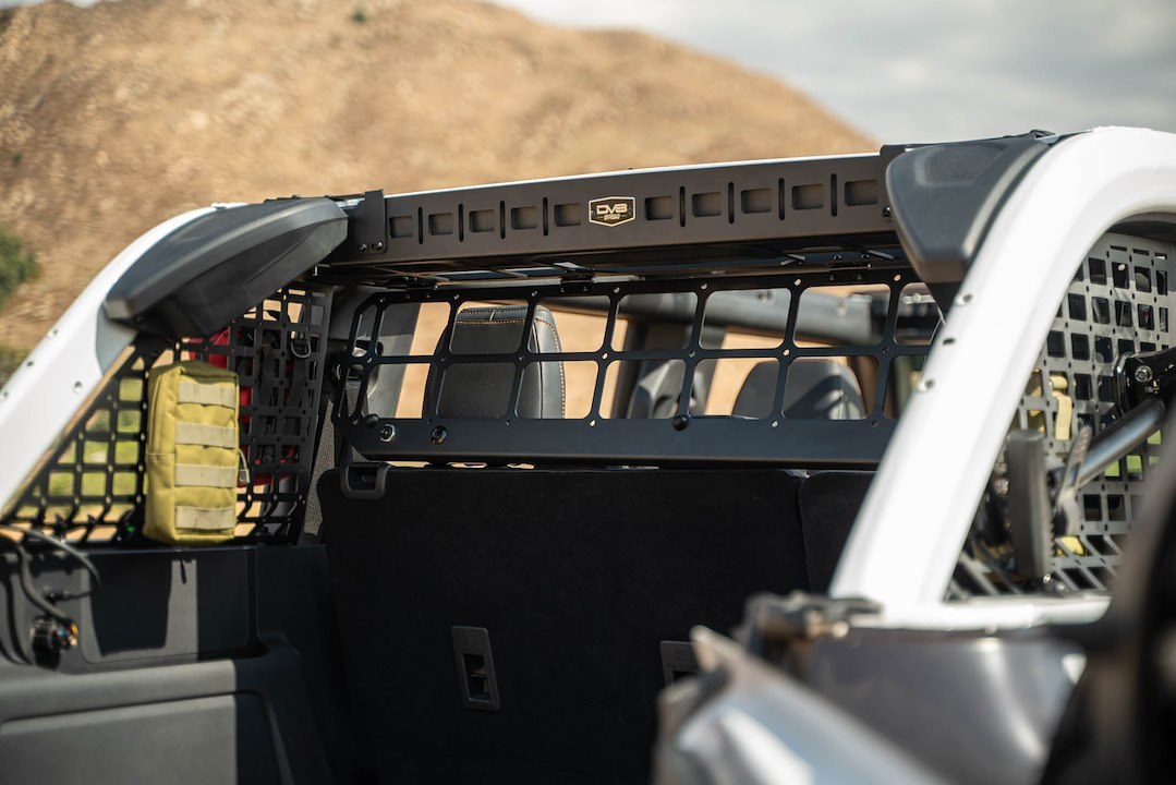 DV8 Offroad Pet Barrier, Flip-Up Design, Bolt-On, With Push Button Lock, Powder Coated, Black, Steel – MPBR-10