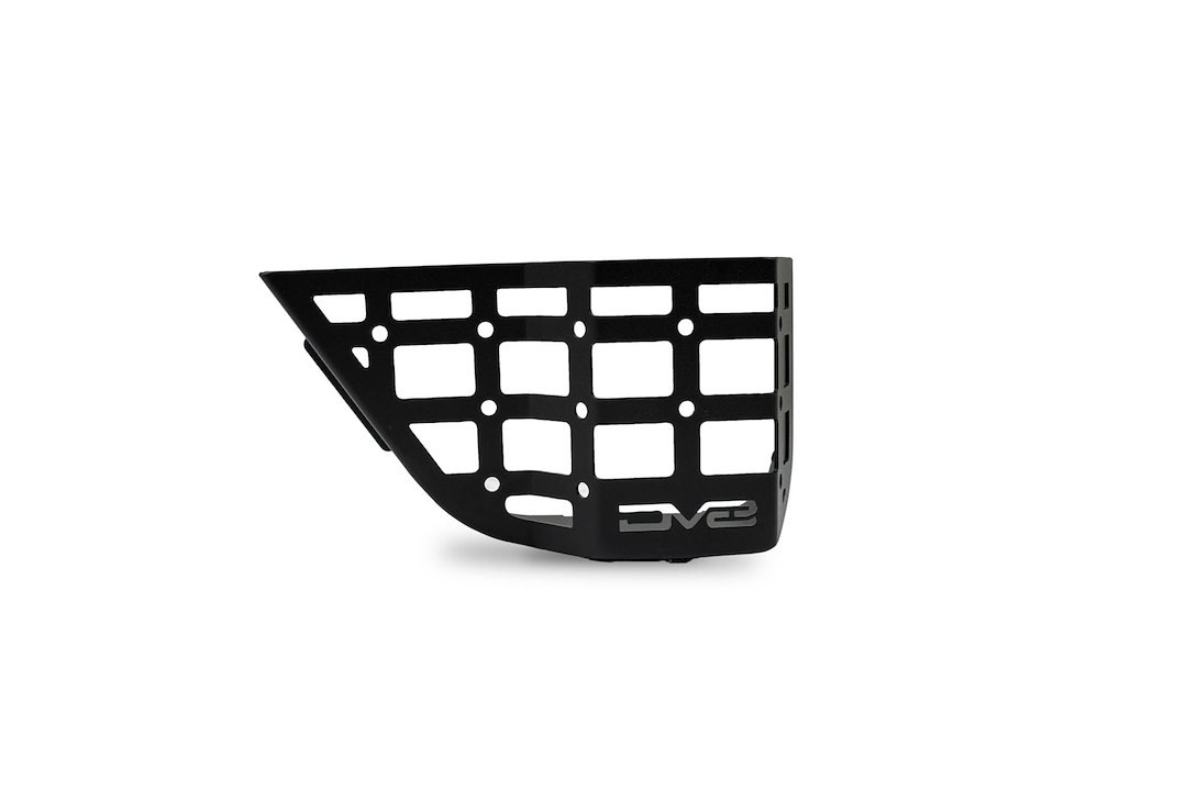 DV8 Offroad Molle Cargo Panel, Standard Width Design, Front Door Panel Mount, With Bottle Holder, Snap-IN, Powder Coated, Black, Steel – MPJK-05