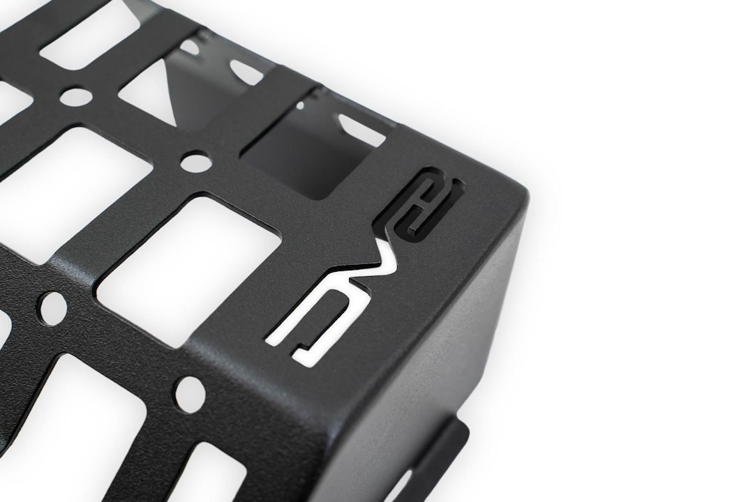 DV8 Offroad Molle Cargo Panel, Standard Width Design, Front Door Panel Mount, With Bottle Holder, Snap-IN, Powder Coated, Black, Steel – MPJK-05