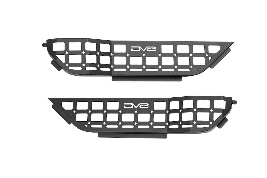 DV8 Offroad Molle Cargo Panel, Front Door Panel Mount, Bolt-On, Powder Coated, Black, Steel – MPJL-05
