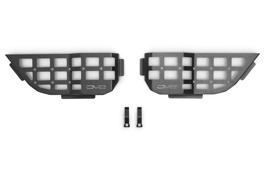 DV8 Offroad Molle Cargo Panel, Rear Door Panel Mount, Bolt-On, Powder Coated, Black, Steel – MPJL-06