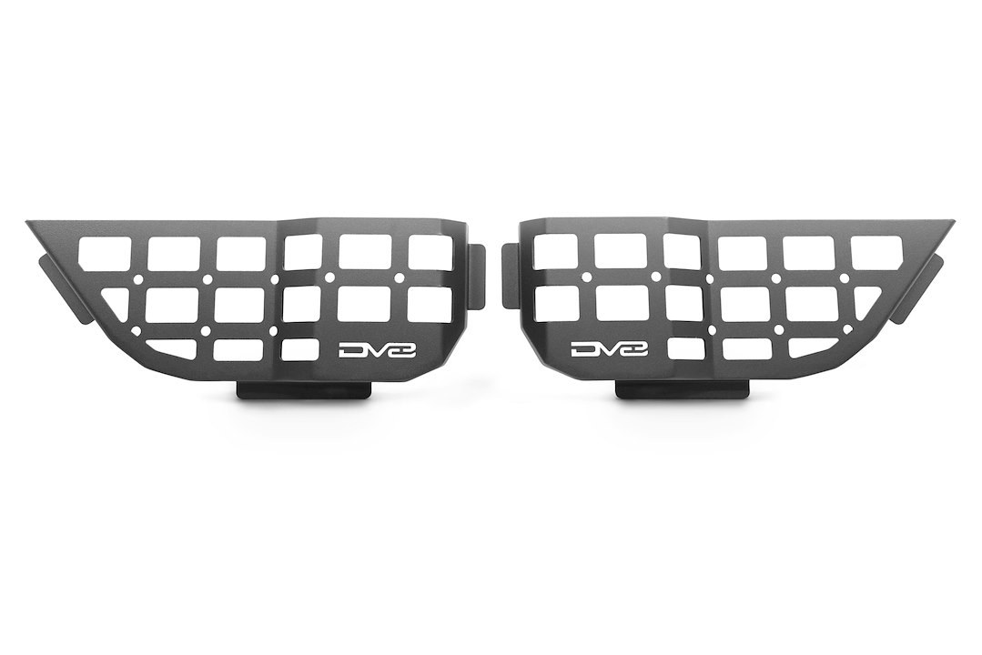 DV8 Offroad Molle Cargo Panel, Rear Door Panel Mount, Bolt-On, Powder Coated, Black, Steel – MPJL-06