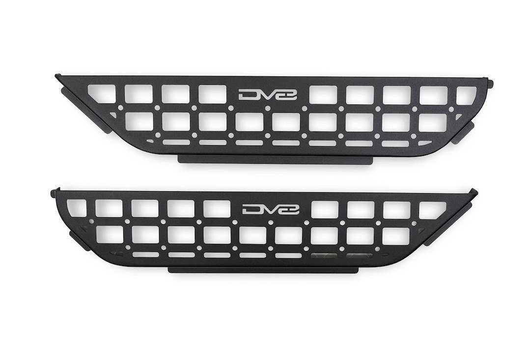 DV8 Offroad Molle Cargo Panel, Front Door Mount, Slim Design, Snap-IN Design, Powder Coated, Black, Steel, Set of 2 – MPJL-07