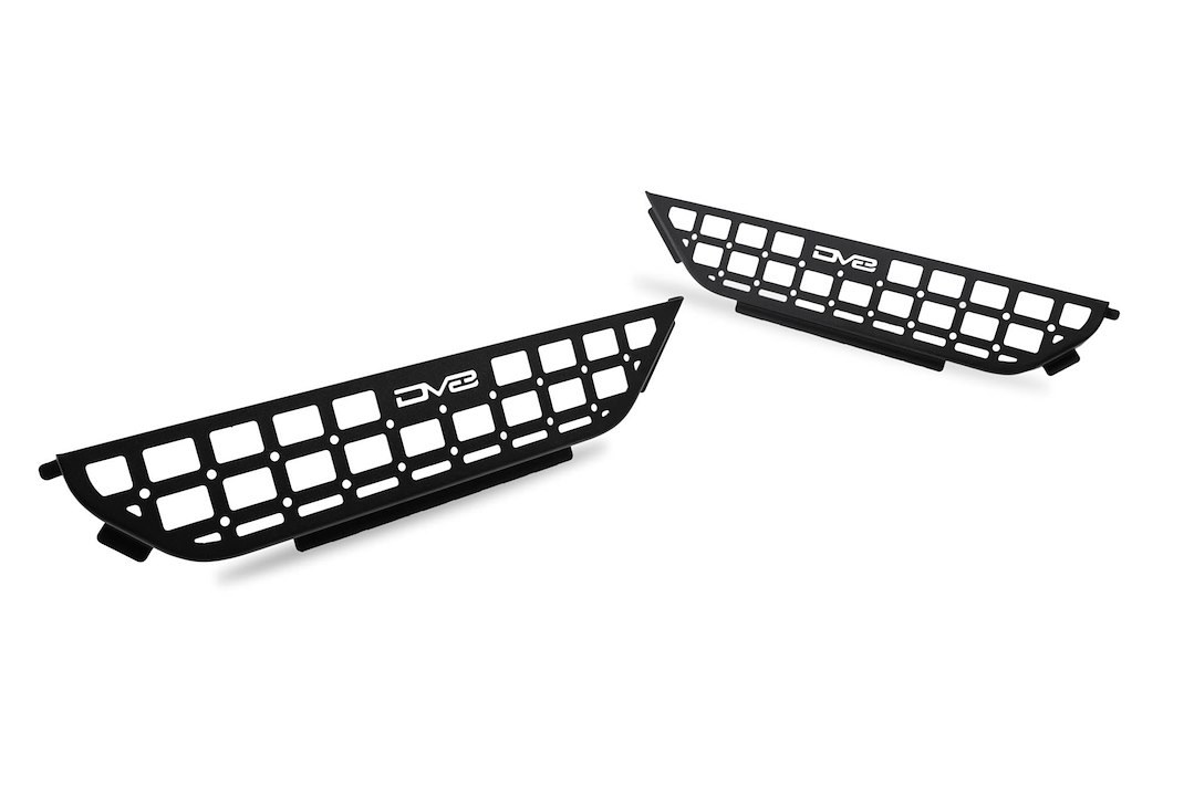 DV8 Offroad Molle Cargo Panel, Front Door Mount, Slim Design, Snap-IN Design, Powder Coated, Black, Steel, Set of 2 – MPJL-07
