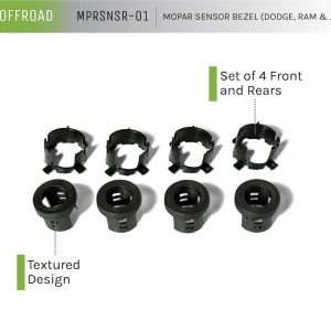 DV8 Offroad Parking Aid Sensor Trim, For Use with Mopar Sensors, Textured, Black, Plastic, Set of 4 – MPRSNSR-01