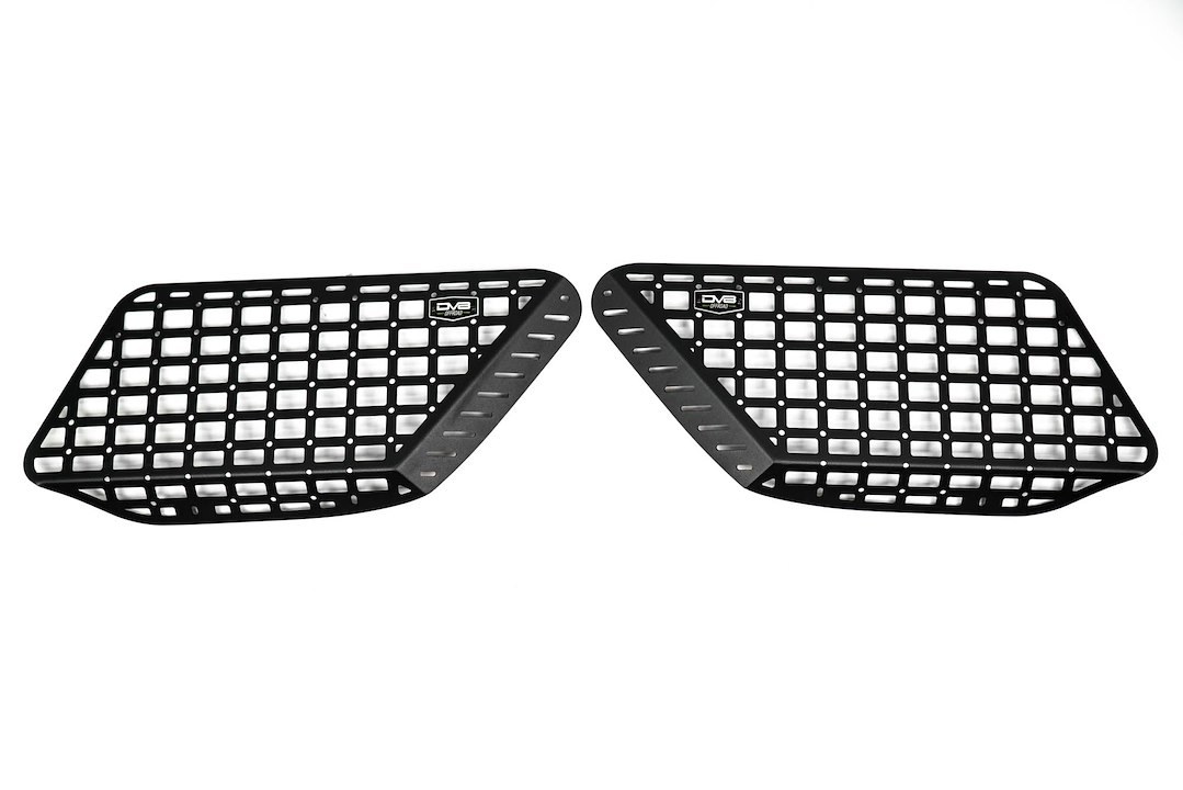 DV8 Offroad Molle Cargo Panel, Rear Side Windows, Powder Coated, Black, Steel, Set of 2 – MPTF3-02