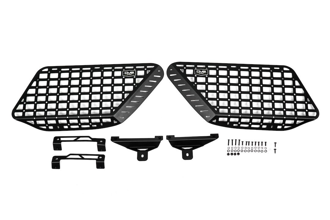 DV8 Offroad Molle Cargo Panel, Rear Side Windows, Powder Coated, Black, Steel, Set of 2 – MPTF3-02