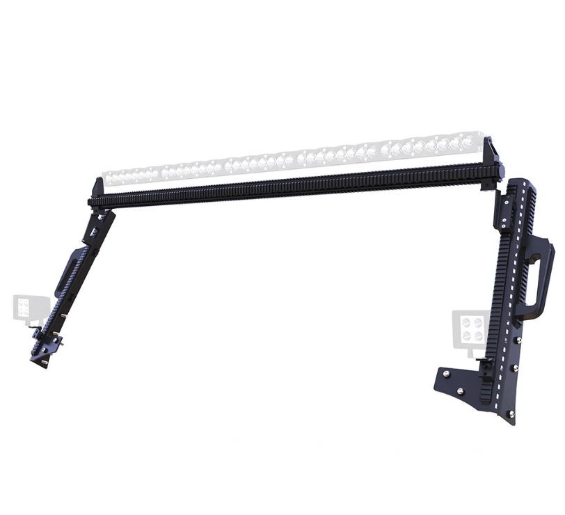 DV8 Offroad Multi Purpose Accessory Mount, Mounts Lights/ Camera/ Mirror/ Shovels/ Jacks/ Grab Handles, Bolt on, A Pillar Mount – D-JP-190052-PIL