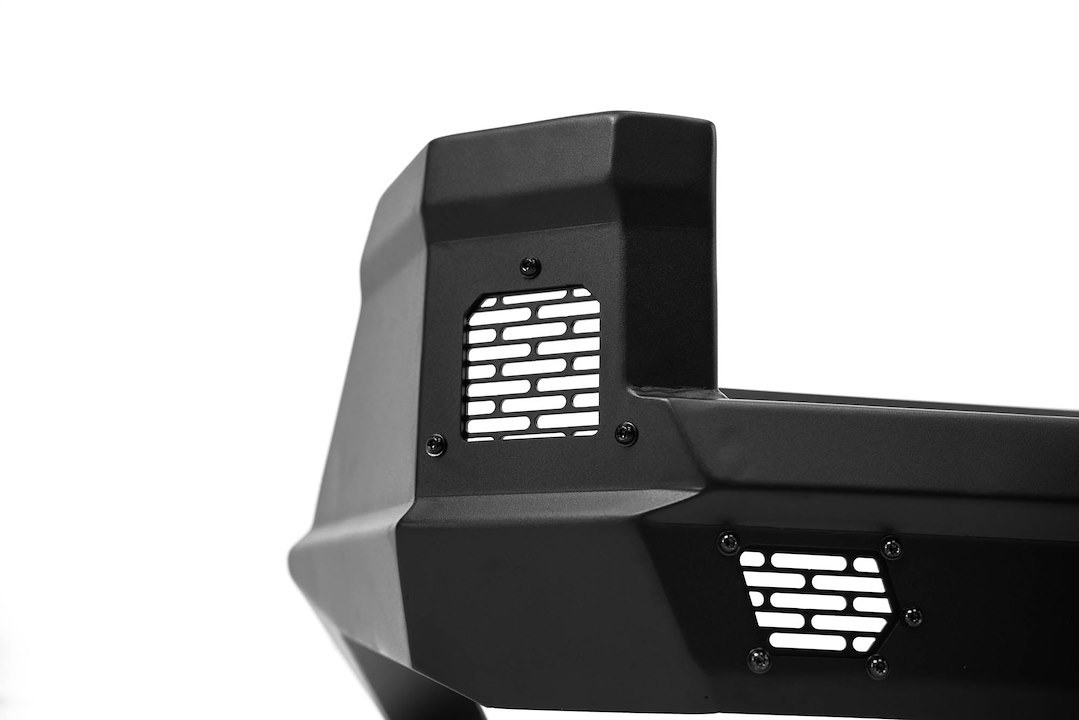 DV8 Offroad Bumper, Spec Series, Modular Design, Mounting Hardware Included, Without D-Ring Mounts, With Two 3 Inch Light Pod Cutouts – RBTT1-08