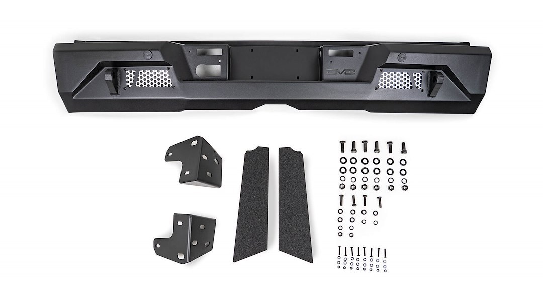 DV8 Offroad Bumper, Mto Series, Modular Design, Low Profine, Mounting Hardware Included, With 2 D-Ring Shackles – RBTT2-04
