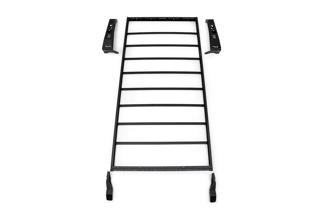 DV8 Offroad Roof Rack, Bolt-On, 200 Pound Capacity, With Mounts for Light Bar and Accessories, Powder Coated, Black, Steel – RRBR-01