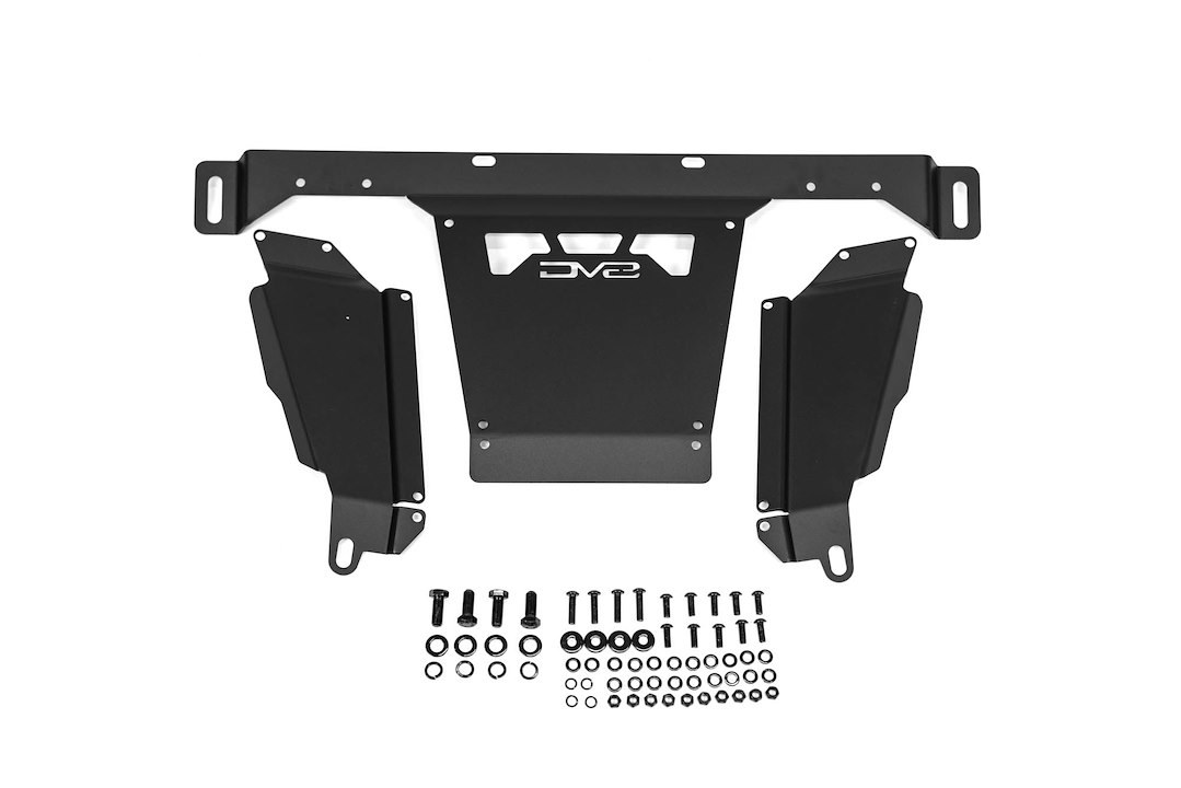 DV8 Offroad Skid Plate, Bottom of Engine and Intercooler, Powder Coated, Black, Steel – SPTL4-02