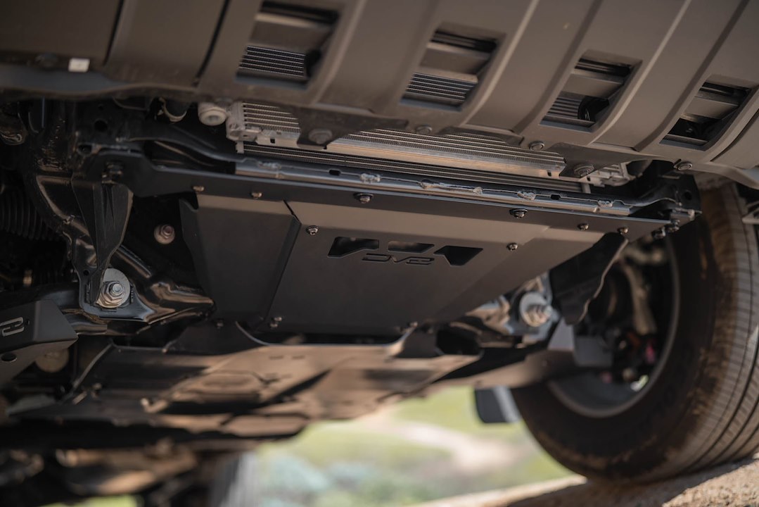 DV8 Offroad Skid Plate, Bottom of Engine and Intercooler, Powder Coated, Black, Steel – SPTL4-02