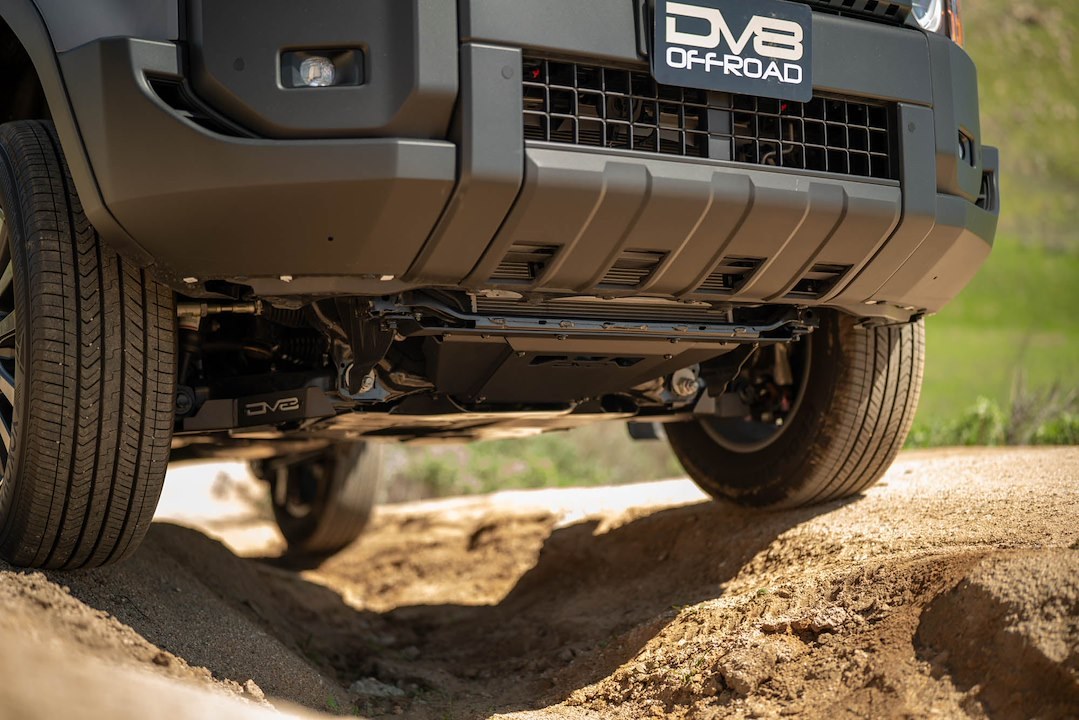 DV8 Offroad Skid Plate, Bottom of Engine and Intercooler, Powder Coated, Black, Steel – SPTL4-02
