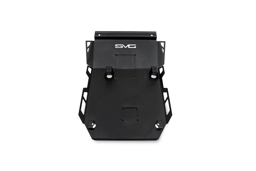 DV8 Offroad Skid Plate, Front Bumper and Belly, Compatible with the Centric and Mto Winch Front Bumper, Powder Coated, Black, Steel – SPTT1-04
