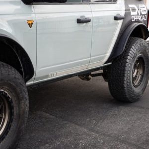 DV8 Offroad Rocker Panel Guard, Bolt-On, Covers Pinch Welds, Powder Coated, Black, Steel – SRBR-03