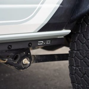 DV8 Offroad Rocker Panel Guard, Bolt-On, Covers Pinch Welds, Powder Coated, Black, Steel – SRBR-03