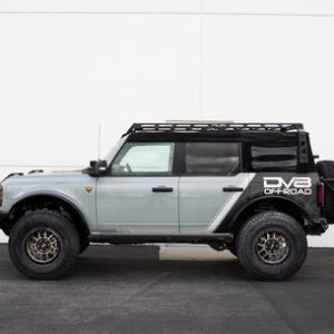 DV8 Offroad Rocker Panel Guard, Bolt-On, Covers Pinch Welds, Powder Coated, Black, Steel – SRBR-03
