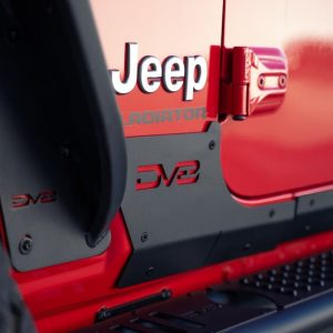DV8 Offroad Rocker Panel Guard, Rock Skins, Body and Frame Mount, Flush Style, Powder Coated, Black, Steel – SRGL-09