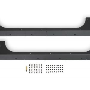 DV8 Offroad Rocker Panel Guard, Rock Skins, Body and Frame Mount, Flush Style, Powder Coated, Black, Steel – SRJL-29