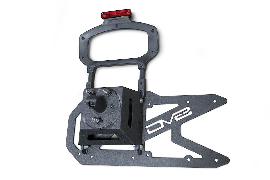DV8 Offroad Spare Tire Carrier, Tailgate Mount, Holds Up to a 35 Inch Tire, Powder Coated, Black, Steel – TCJL-01
