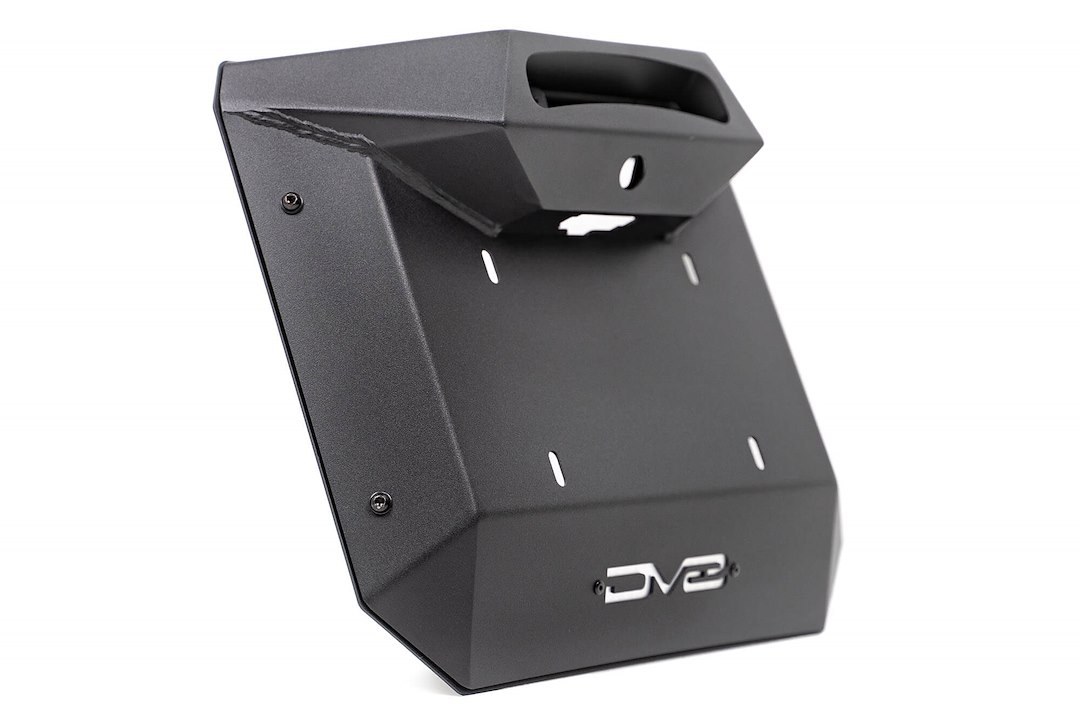 DV8 Offroad License Plate Relocation Kit, Relocates License Plate to OEM Spare Tire Location Once Removed – TSBR-01