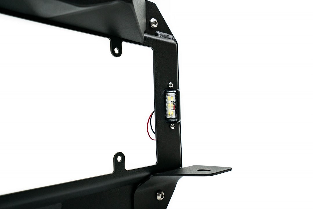 DV8 Offroad License Plate Relocation Kit, Relocates License Plate to OEM Spare Tire Location Once Removed, With License Plate Light – TSJL-03