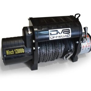 DV8 Offroad Winch, Vehicle Mount, Vehicle Recovery Winch, 13 Volt Electric, 12001 Pound Capacity, With Synthetic Line, Hause Fairlead – WB12SR