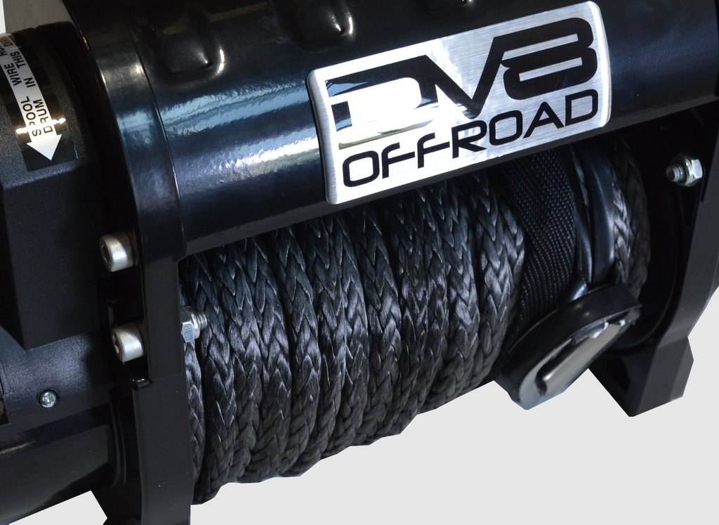 DV8 Offroad Winch, Vehicle Mount, Vehicle Recovery Winch, 13 Volt Electric, 12001 Pound Capacity, With Synthetic Line, Hause Fairlead – WB12SR