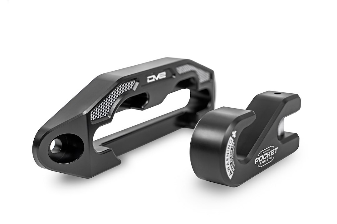 DV8 Offroad Winch Fairlead, For Synthetic Rope Only, 20000 Pound Working Load Limit, Anodized, Black, Aluminum – WBPF-01
