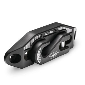 DV8 Offroad Winch Fairlead, For Synthetic Rope Only, 20000 Pound Working Load Limit, Anodized, Black, Aluminum – WBPF-01