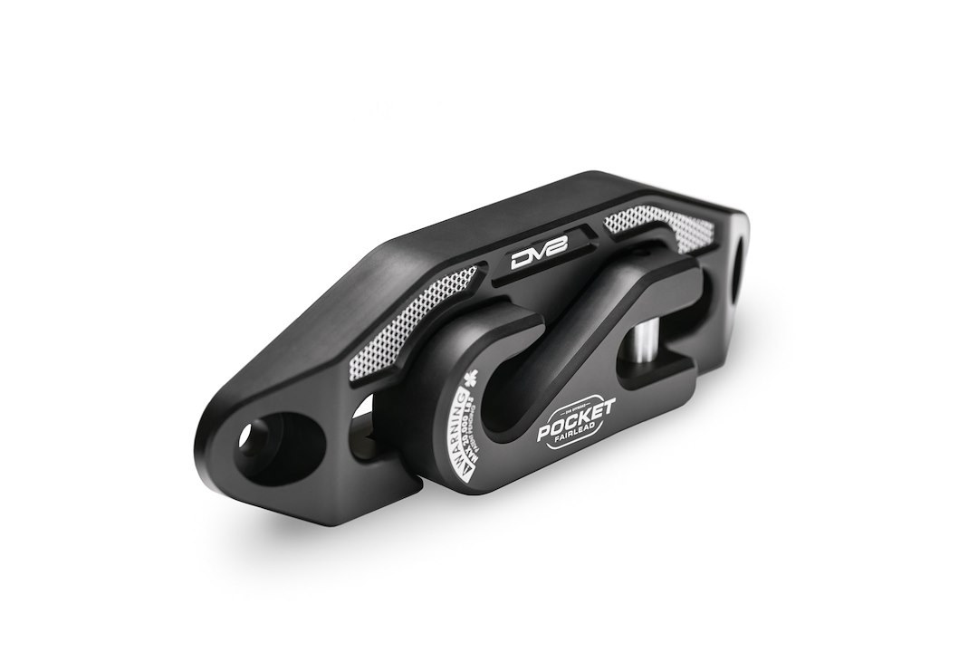 DV8 Offroad Winch Fairlead, For Synthetic Rope Only, 20000 Pound Working Load Limit, Anodized, Black, Aluminum – WBPF-01
