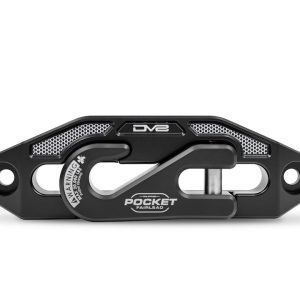 DV8 Offroad Winch Fairlead, For Synthetic Rope Only, 20000 Pound Working Load Limit, Anodized, Black, Aluminum – WBPF-01