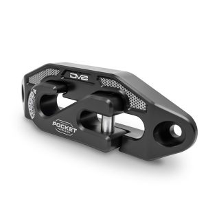 DV8 Offroad Winch Fairlead, For Synthetic Rope Only, 20000 Pound Working Load Limit, Anodized, Black, Aluminum – WBPF-01
