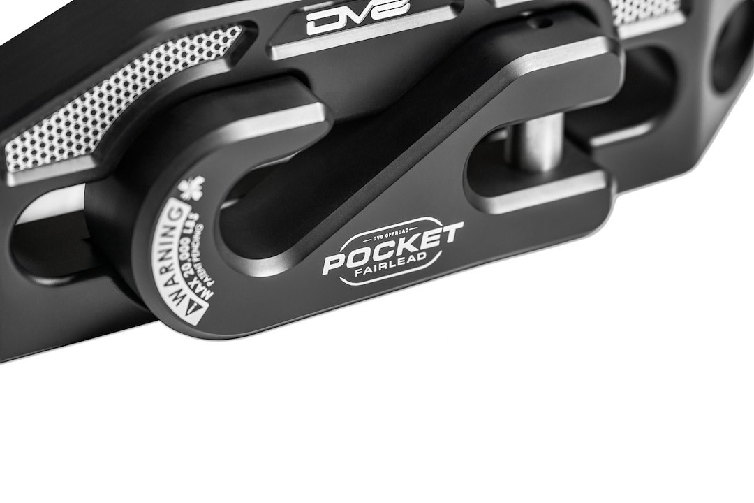 DV8 Offroad Winch Fairlead, For Synthetic Rope Only, 20000 Pound Working Load Limit, Anodized, Black, Aluminum – WBPF-01