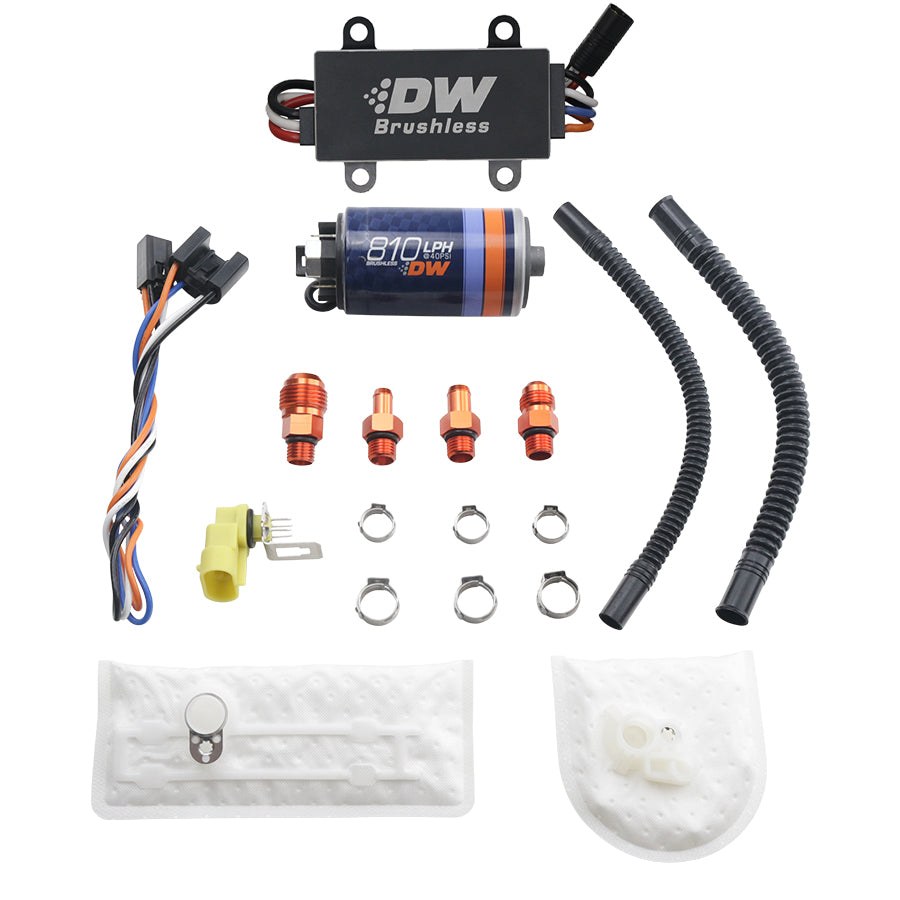 Deatschwerks Fuel Pump Electric, Dw 810 Brushless, IN-Tank, 810 Lph Flow Rate, With 9-1002 Install Kit/ Dual Speed Controller – 9-811-C105-1002