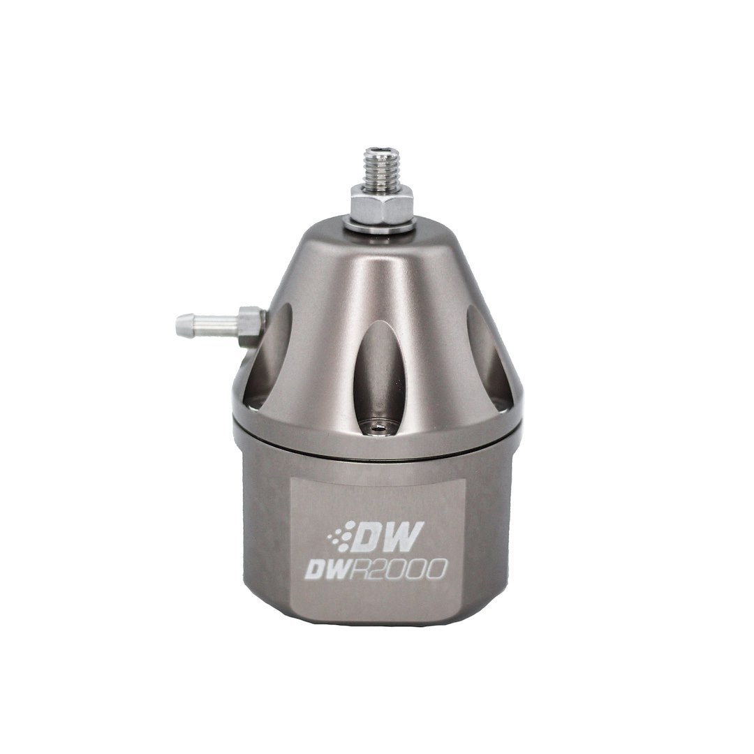 Deatschwerks Fuel Pressure Regulator, DWR2000 Series, 30-120 PSI, Dual -10AN ORB Inlet/ Single -8AN ORB Outlet, Compatible with All Fuels – 6-2000-FRT