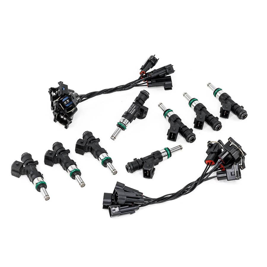 Deatschwerks Fuel Injector, 1100 Cc/Min Flow Rate, Minitimer Extended Nozzle, Set of 8 – 17MX-03-1100-8