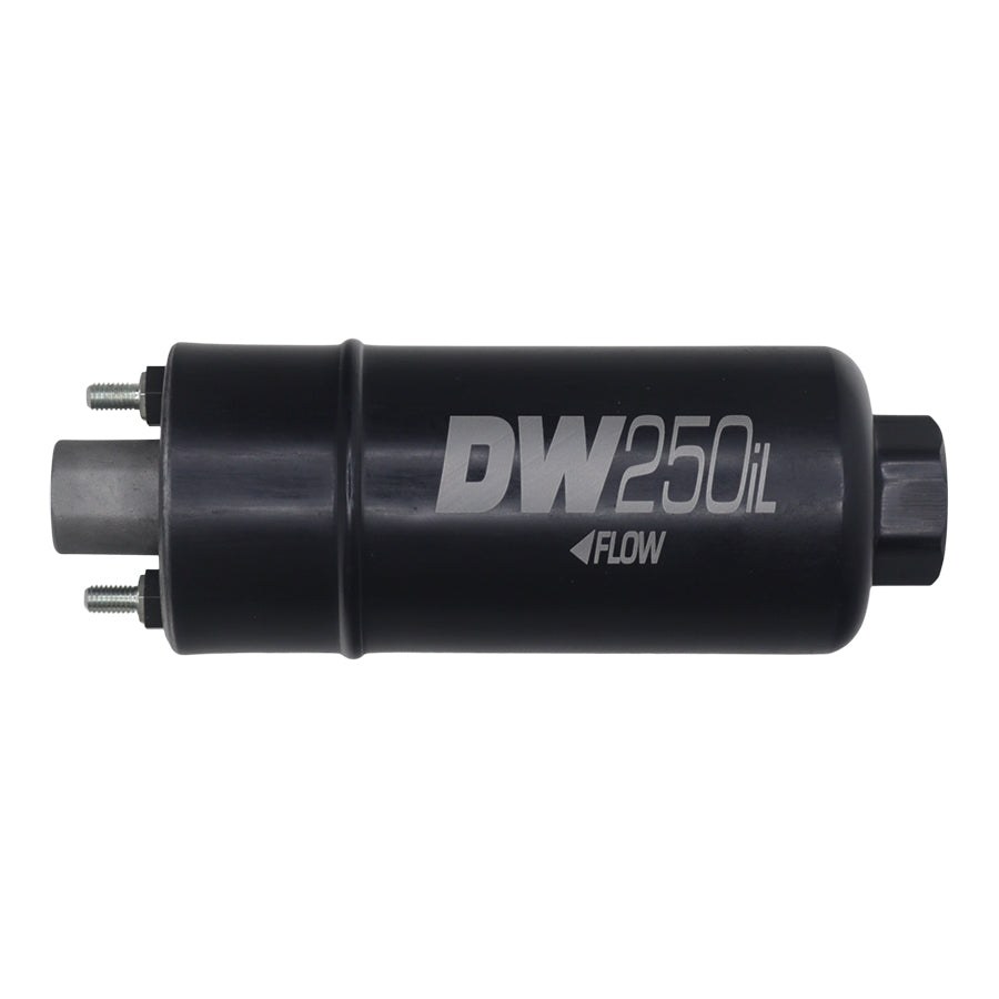 Deatschwerks Fuel Pump Electric, DW250iL Series, 13.5 Volt IN-Line, Ethanol Based Fuels, 100 PSI Maximum Pressure, 250 Lph Flow Rate – 9-250