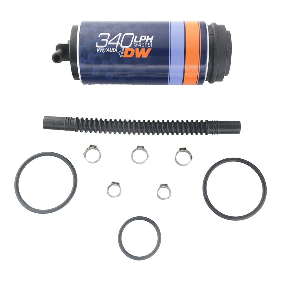 Deatschwerks Fuel Pump Electric, DW340V Series, IN-Tank, 340 Lph Flow Rate, With 9-1025 Install Kit – 9-354-1025