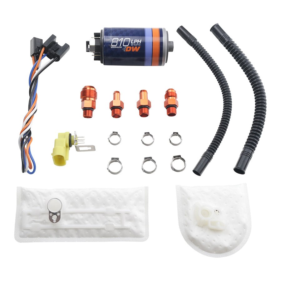 Deatschwerks Fuel Pump Electric, Dw 810 Brushless, IN-Tank, 810 Lph Flow Rate, With 9-1002 Install Kit – 9-811-1002