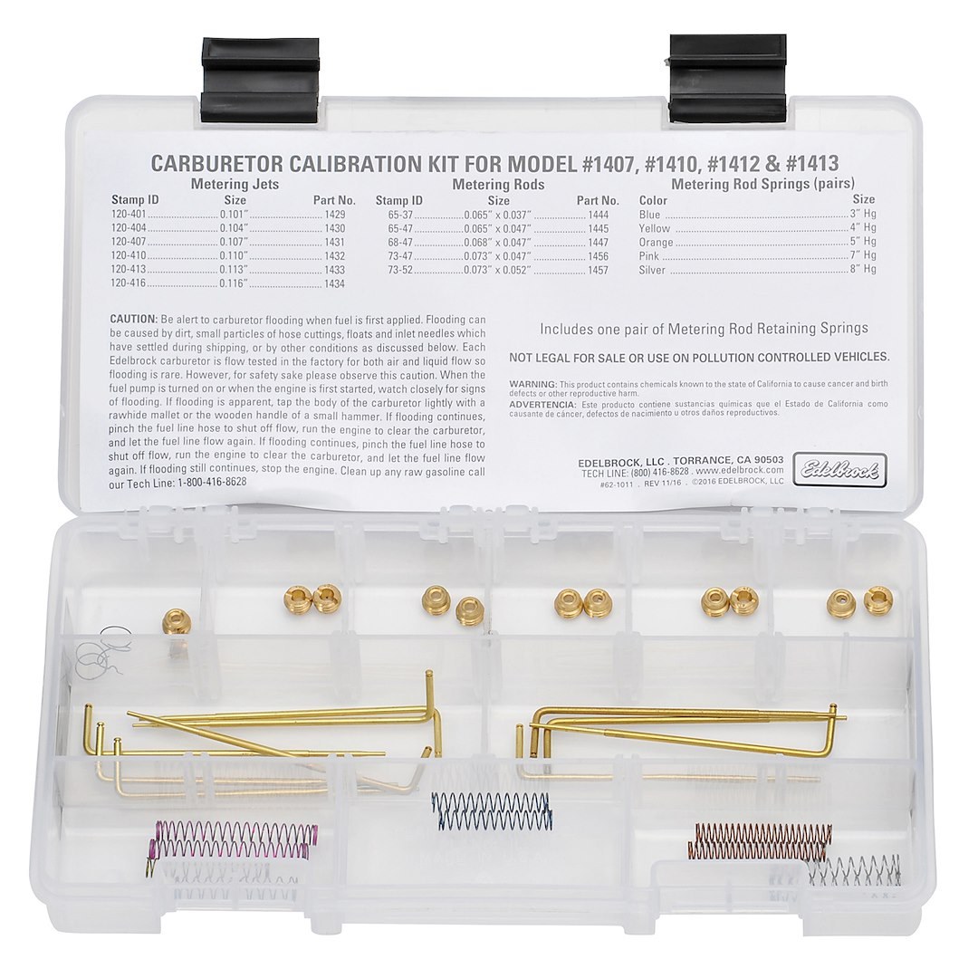 Edelbrock Carburetor Tuning Kit, Edelbrock Performer Series Carburetor P/N 1407, 1410, 1412, 1413 – 1480