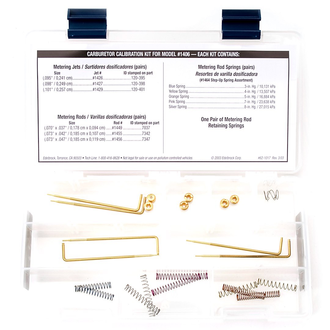Edelbrock Carburetor Tuning Kit, Edelbrock Performer Series Carburetor P/N 1406 – 1487