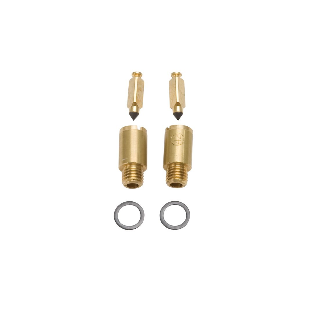 Edelbrock Carburetor Needle and Seat, Universal, OEM, Non-Adjustable, 0.0935 Inch Seat Size, Viton, Set of 2 – 1498