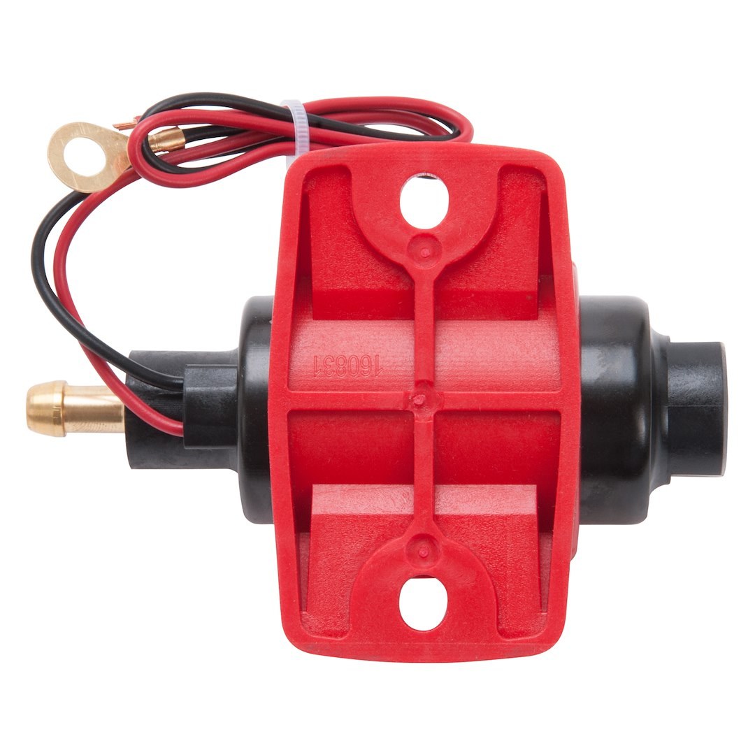 Edelbrock Fuel Pump Electric, 38 Gph Flow Rate, Gas/ E85, 4-7 PSI, Without Regulator, 5/16 Inch Barb Inlet with Filter, 5/16 Inch Barb Outlet – 17301
