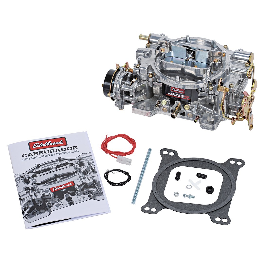 Edelbrock Carburetor, AVS2, Automotive Use, 4-Barrel, 650 Cubic Feet Per Minute (cfm), Square Flange, Electric Choke, Mechanical Secondaries – 19069